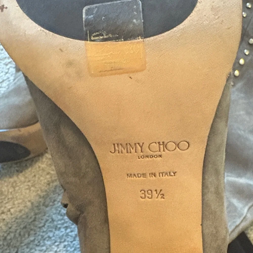 Jimmy Choo Studded Over the Knee Boots in Gray